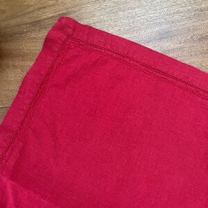Linen double hemstitch placemats. Set of two